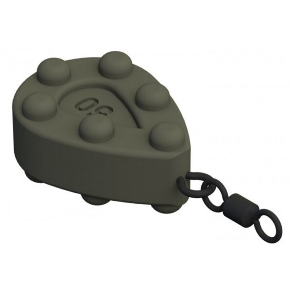 CARP PEAR STUBBY LEAD WITH SWIVEL COLORED
