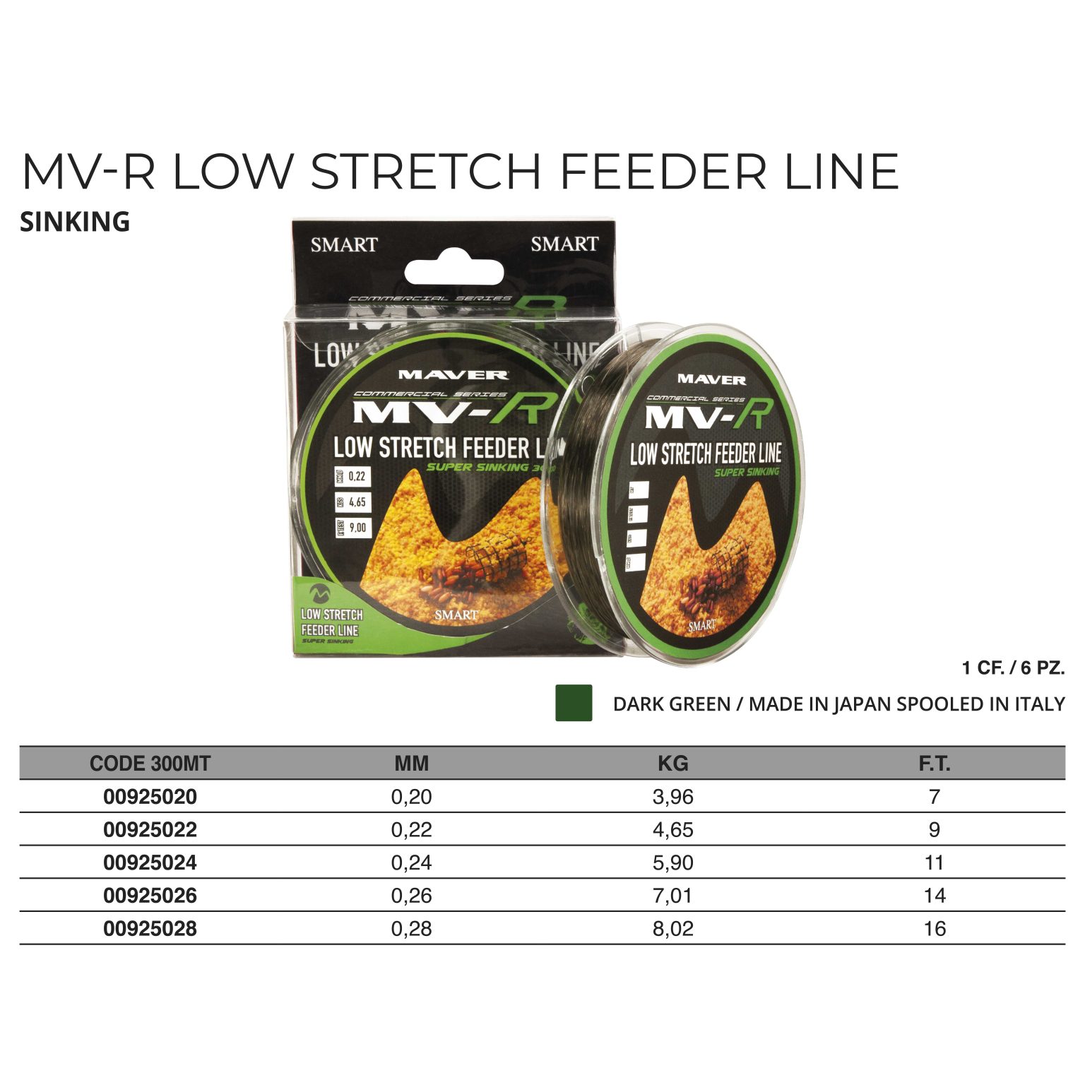 Monofilo MV-R Low Stretch Feeder Line 300m