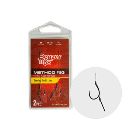 BENZAR METHOD PRE-TIED HOOK W/BRAIDED LINE 2PCS/PACK