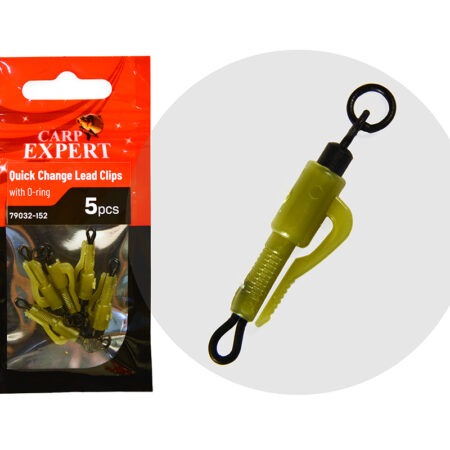 CARP EXPERT QUICK CHANGE LEAD CLIPS WITH O RING