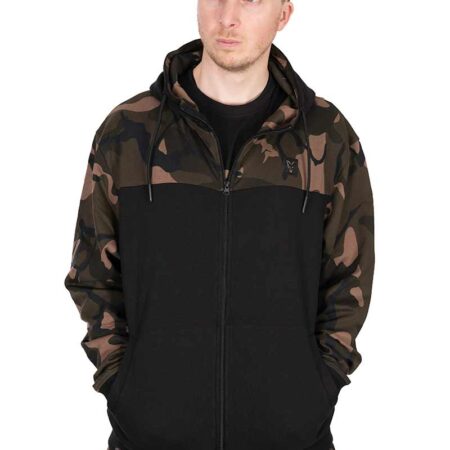 Fox LW Black/Camo Split Zip Hoody