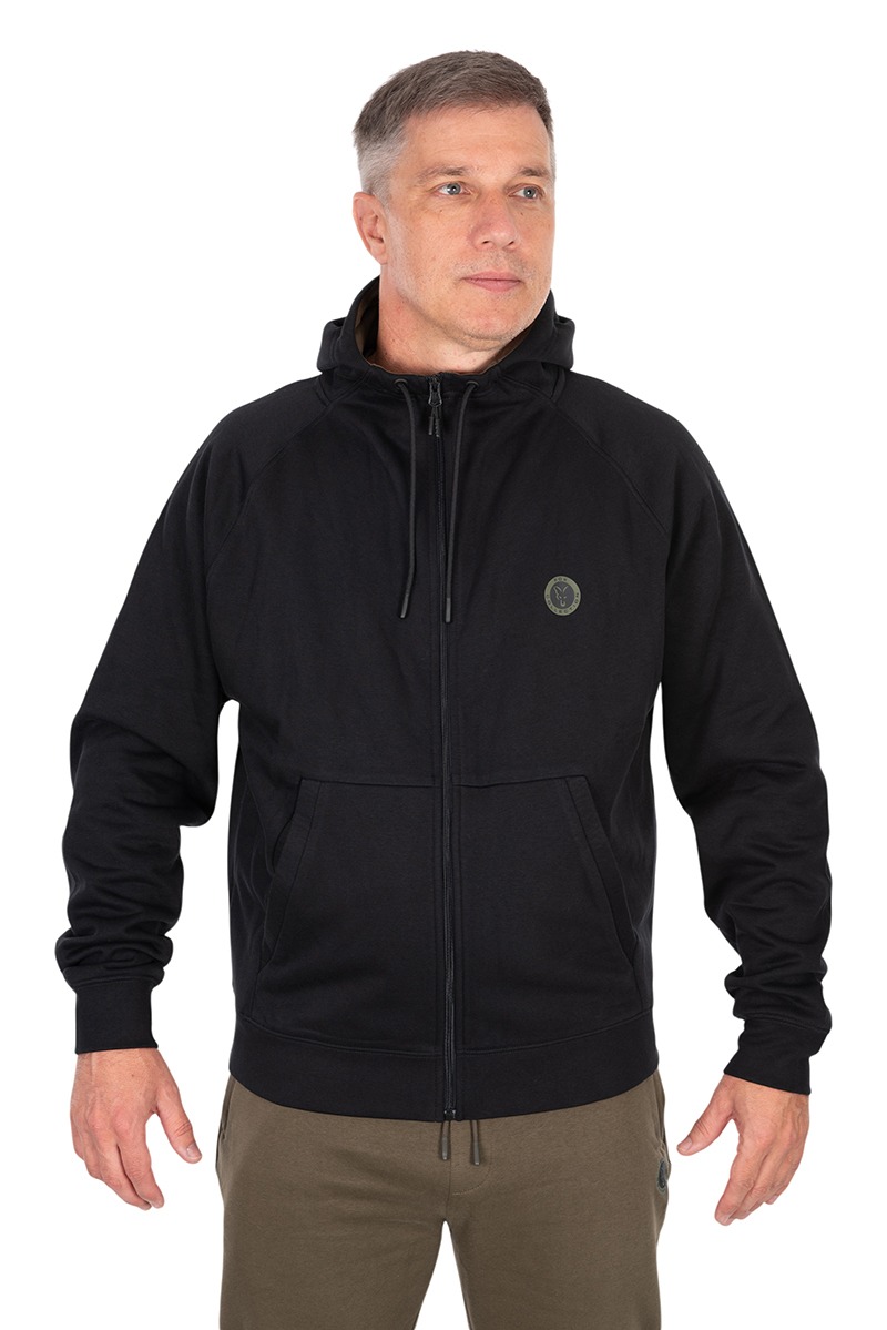 Fox Collection Zipped Hoody - Black